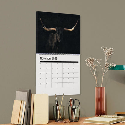 2026 Texas Longhorn Wall Calendar or Desktop Planner Calendar Teri James Photography