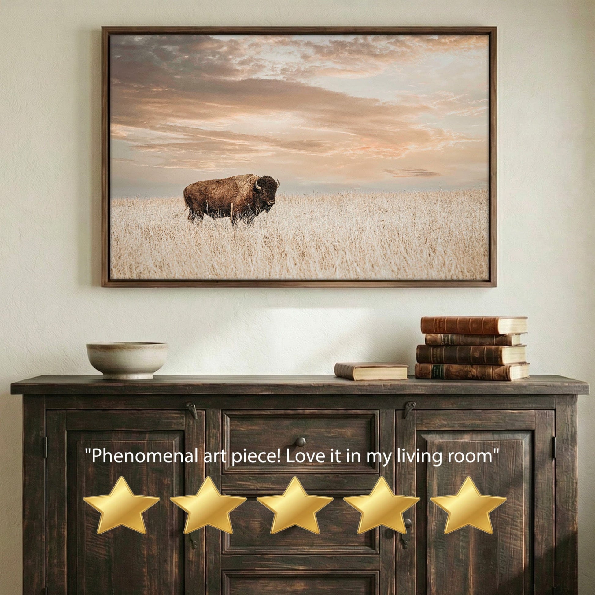 American Bison Wall Art - Large Wildlife Wall Decor - Rustic Animal Print Wall Art Teri James Photography