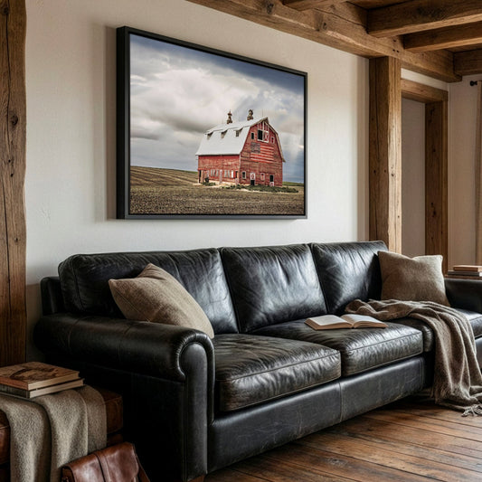 American Flag Wall Art - Patriotic Rustic Flag Print Canvas for Farmhouse Decor Wall Art Teri James Photography