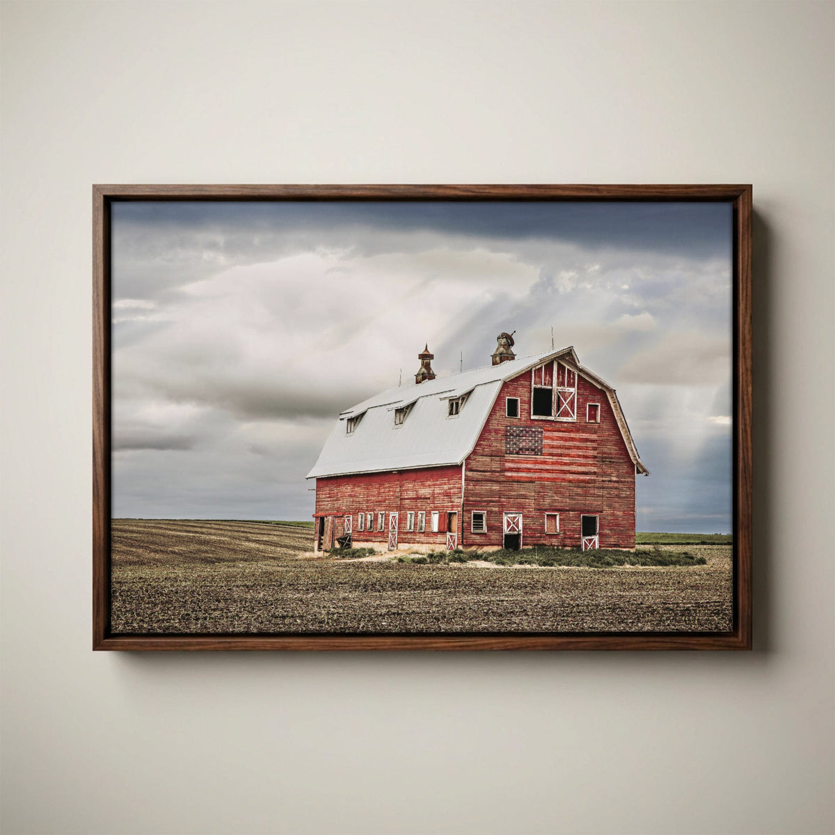 American Flag Wall Art - Patriotic Rustic Flag Print