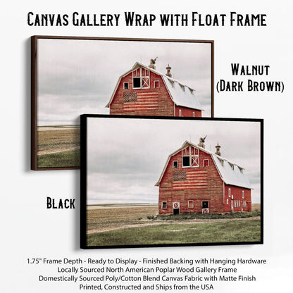 American Flag Wall Art Canvas-Black Frame / 12 x 18 Inches Wall Art Teri James Photography