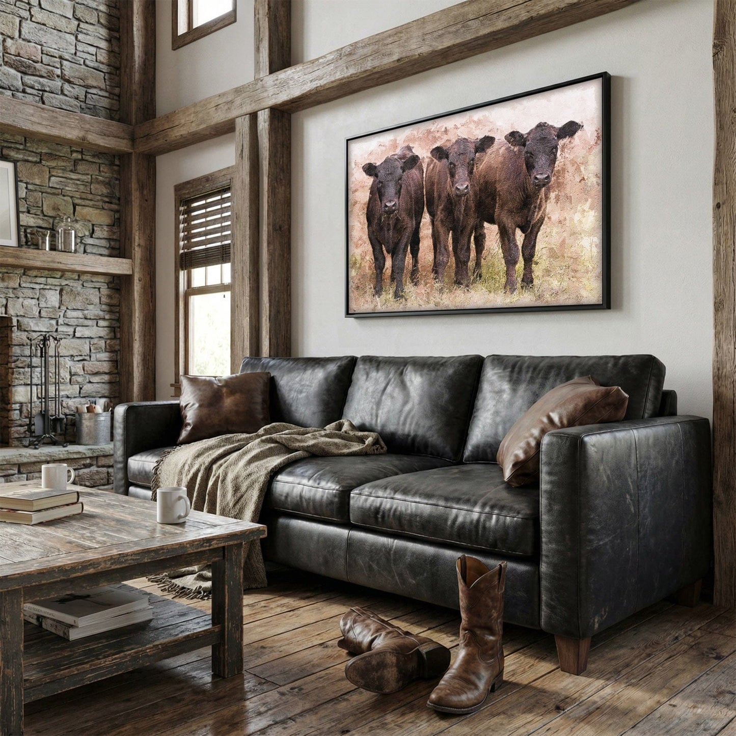 Angus Calves Nursery Decor - Watercolor Farm Animal Prints for Baby Room Wall Art Teri James Photography