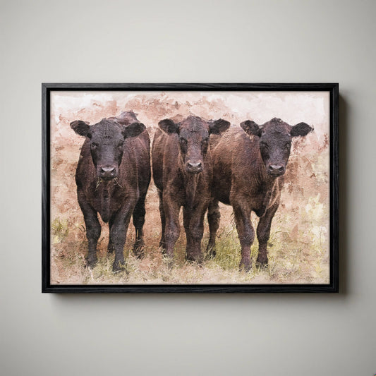 Angus Calves Nursery Decor - Watercolor Farm Animal