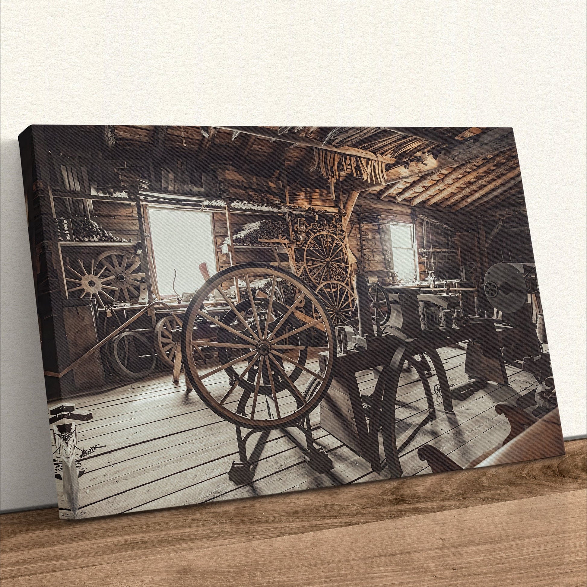 Antique Industrial Rustic Wall Art - Set of 3 Canvas-Unframed (Set of 3) / 12 x 18 Inches Wall Art Teri James Photography