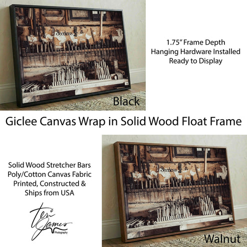 Antique Workshop Wall Art: Vintage Tool Decor - Teri James Photography