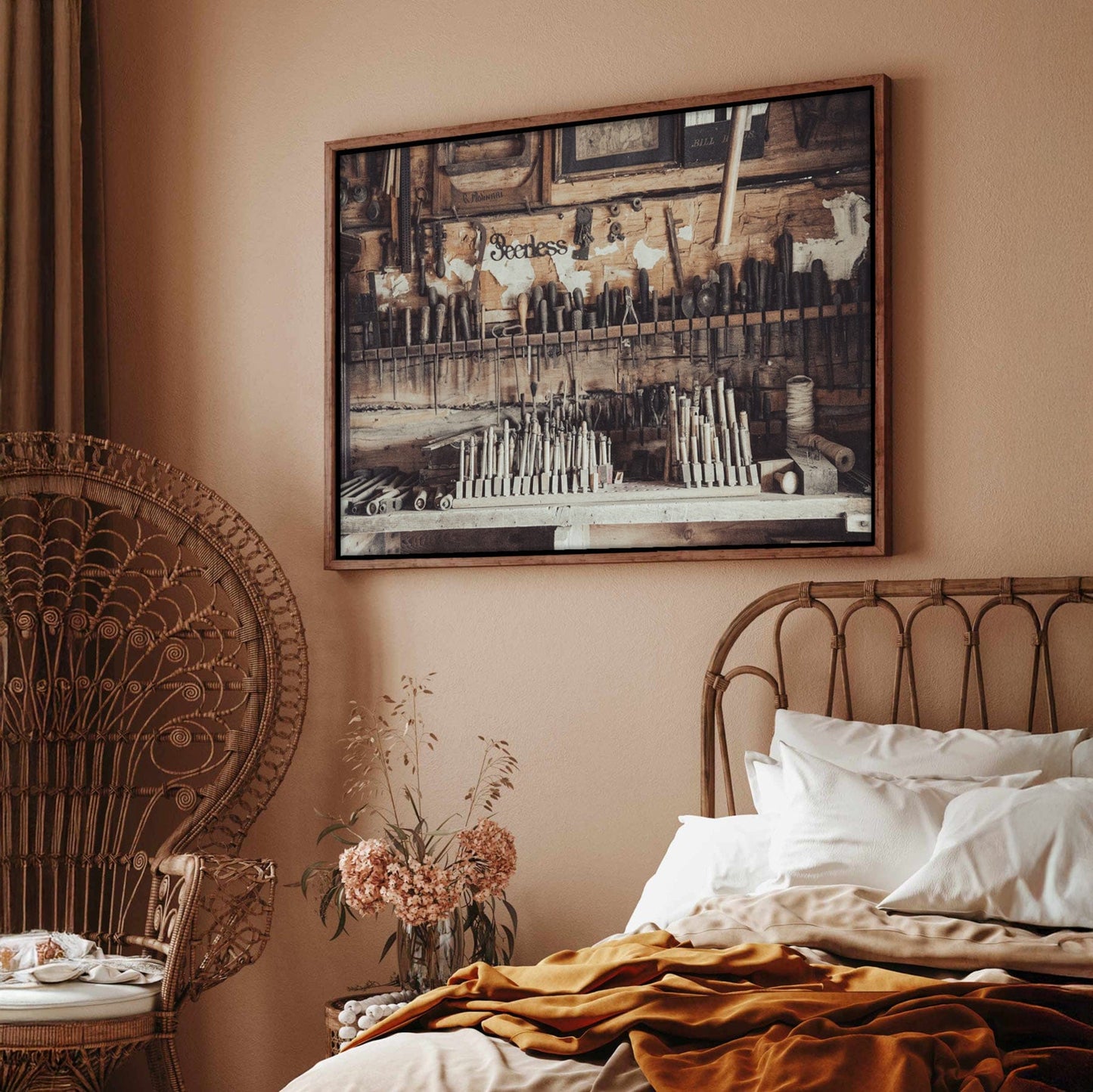 Antique Workshop Wall Art - Vintage Tool Decor & Rustic Home Decoration Canvas Print Wall Art Teri James Photography