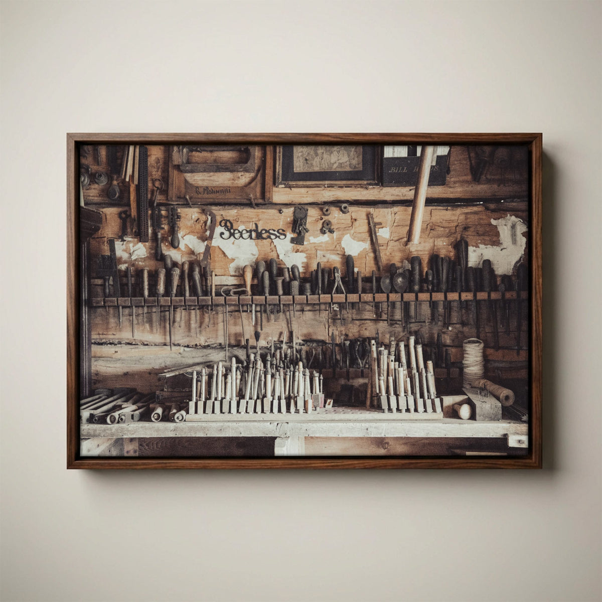Antique Workshop Wall Art - Vintage Tool Decor