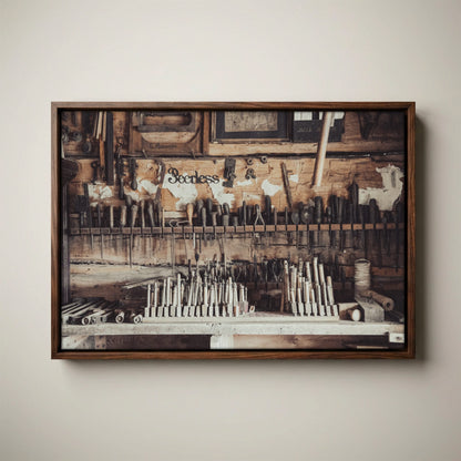 Antique Workshop Wall Art - Vintage Tool Decor