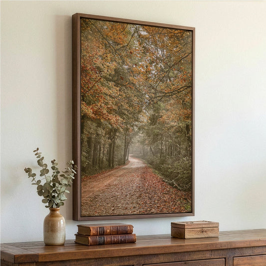 Arkansas Forest Road Scenic Print - Autumn Decor