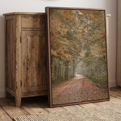 Arkansas Forest Road Scenic Print - Autumn Wall Decor with Vibrant Fall Colors Wall Art Teri James Photography