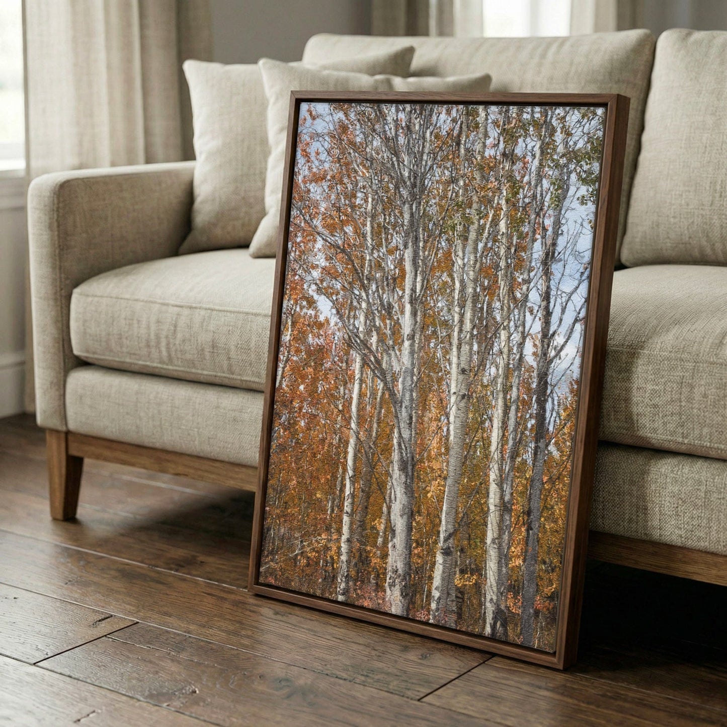 Aspen Tree Photography – Autumn Tree Print with Golden Aspen Leaves Wall Art Wall Art Teri James Photography