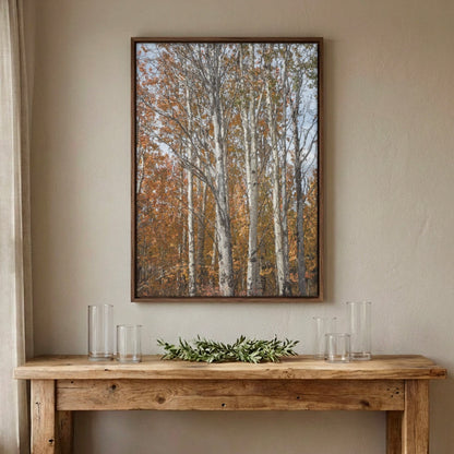 Aspen Tree Photography – Autumn Tree Print with Golden Aspen Leaves Wall Art Wall Art Teri James Photography