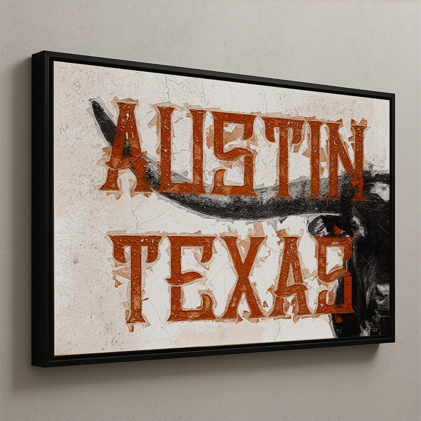 Austin Texas Print - Longhorn Wall Decor Wall Art Teri James Photography