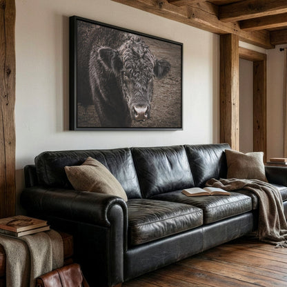 Black Angus Bull Print - Rustic Western Wall Art Canvas by Teri James Canvas-Black Frame / 12 x 18 Inches Wall Art Teri James Photography