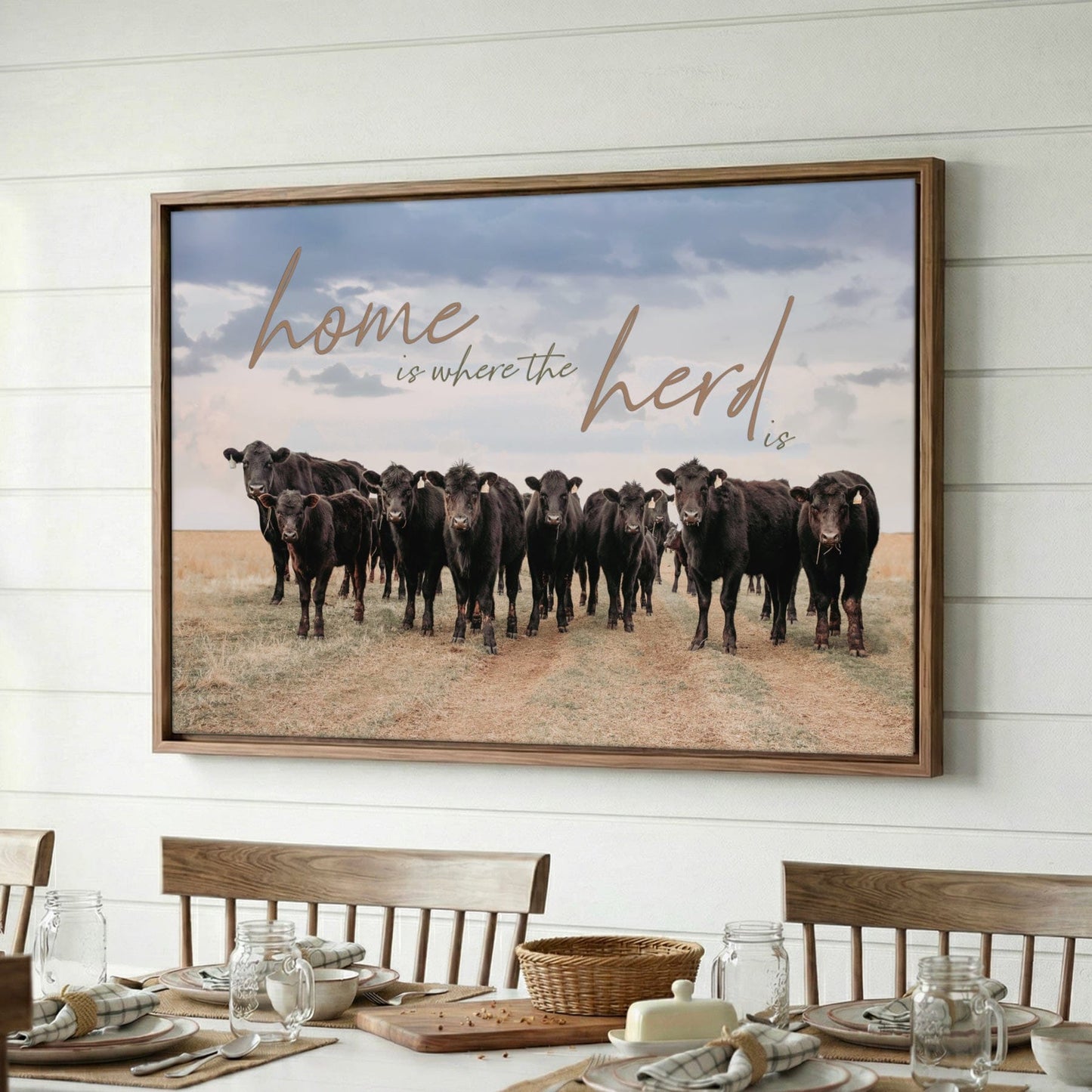 Black Angus Canvas - Inspirational Wall Art With Rustic Farmhouse Decor Print Wall Art Teri James Photography