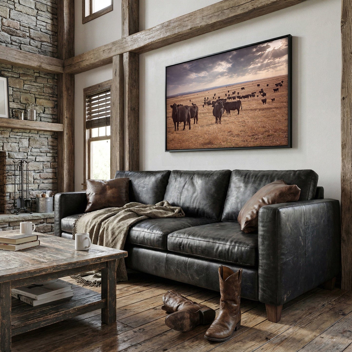 Black Angus Cattle Canvas Print Wall Art Teri James Photography
