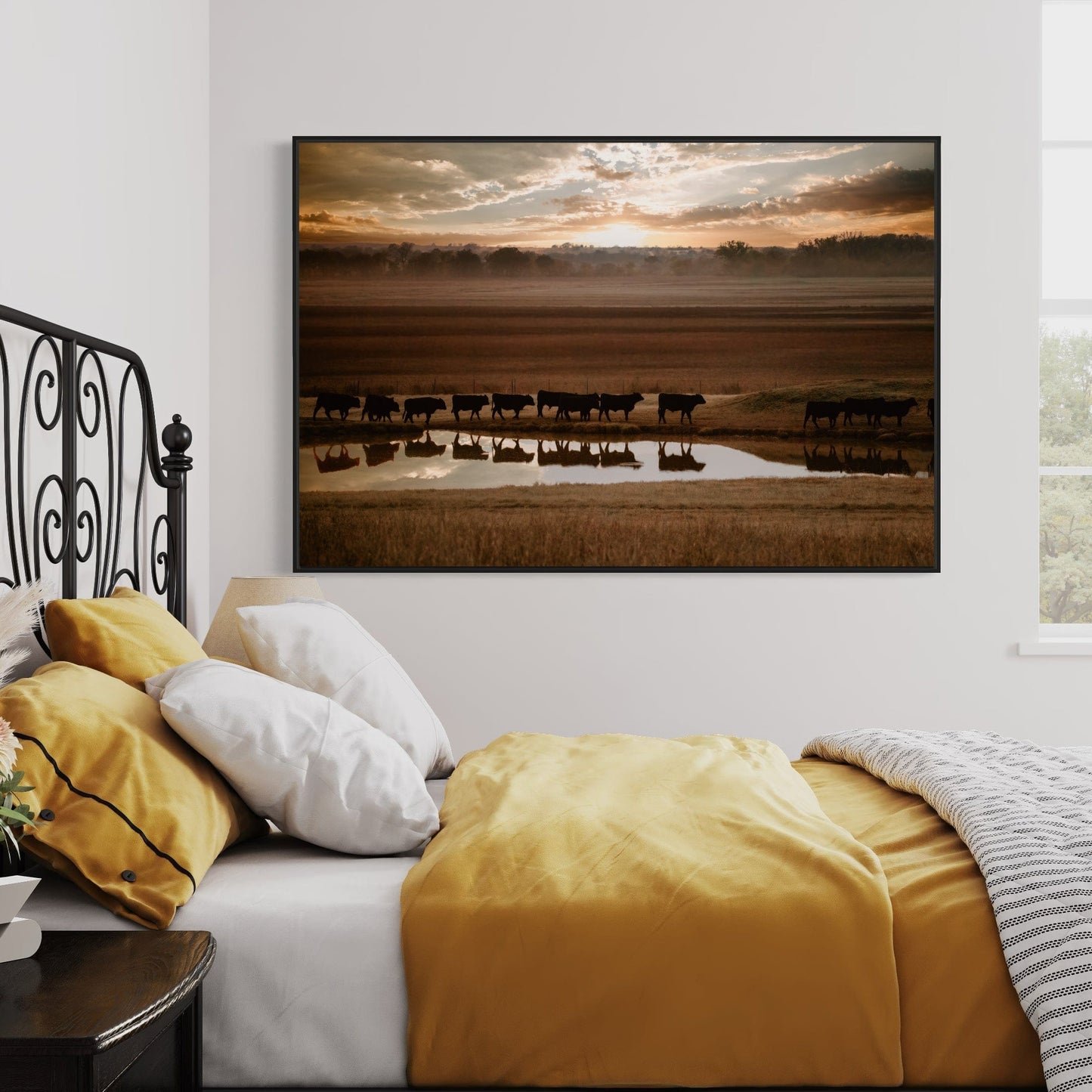 Black Angus Cattle Wall Art - Reflections Wall Art Teri James Photography