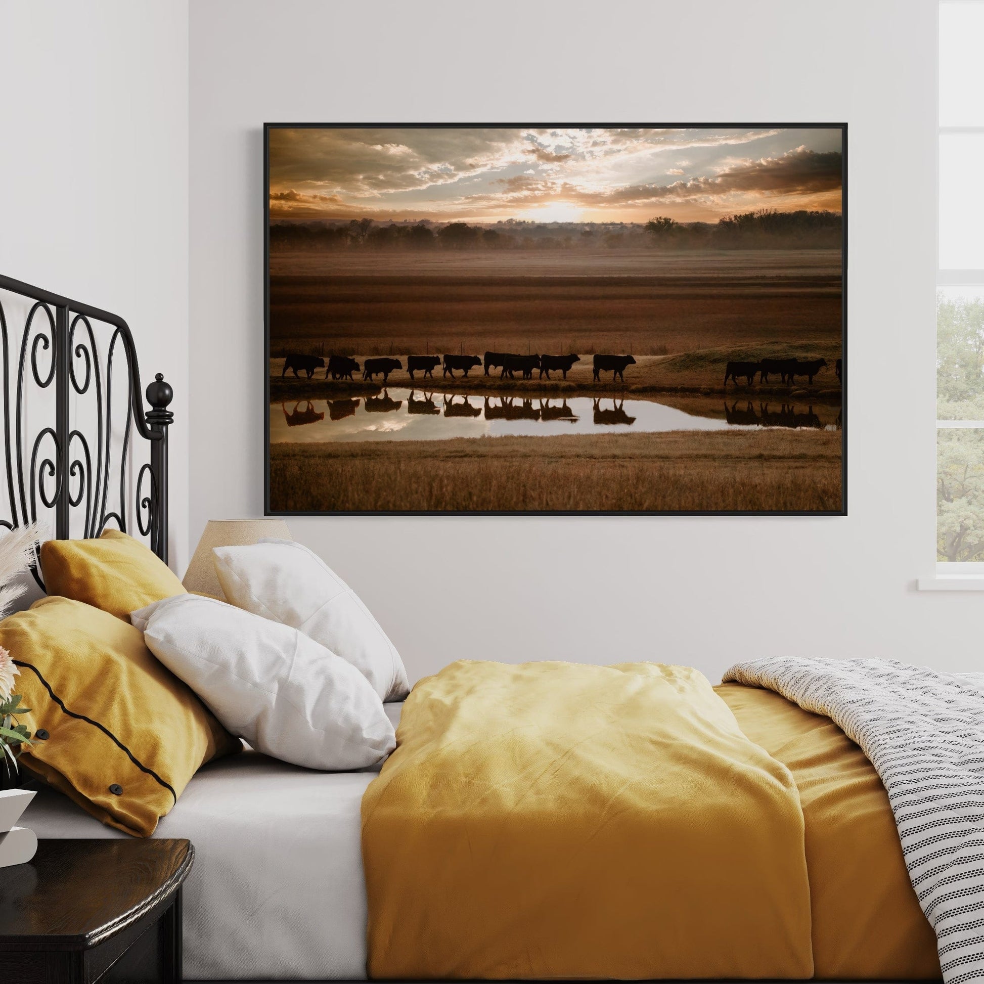 Black Angus Cattle Wall Art - Reflections Wall Art Teri James Photography