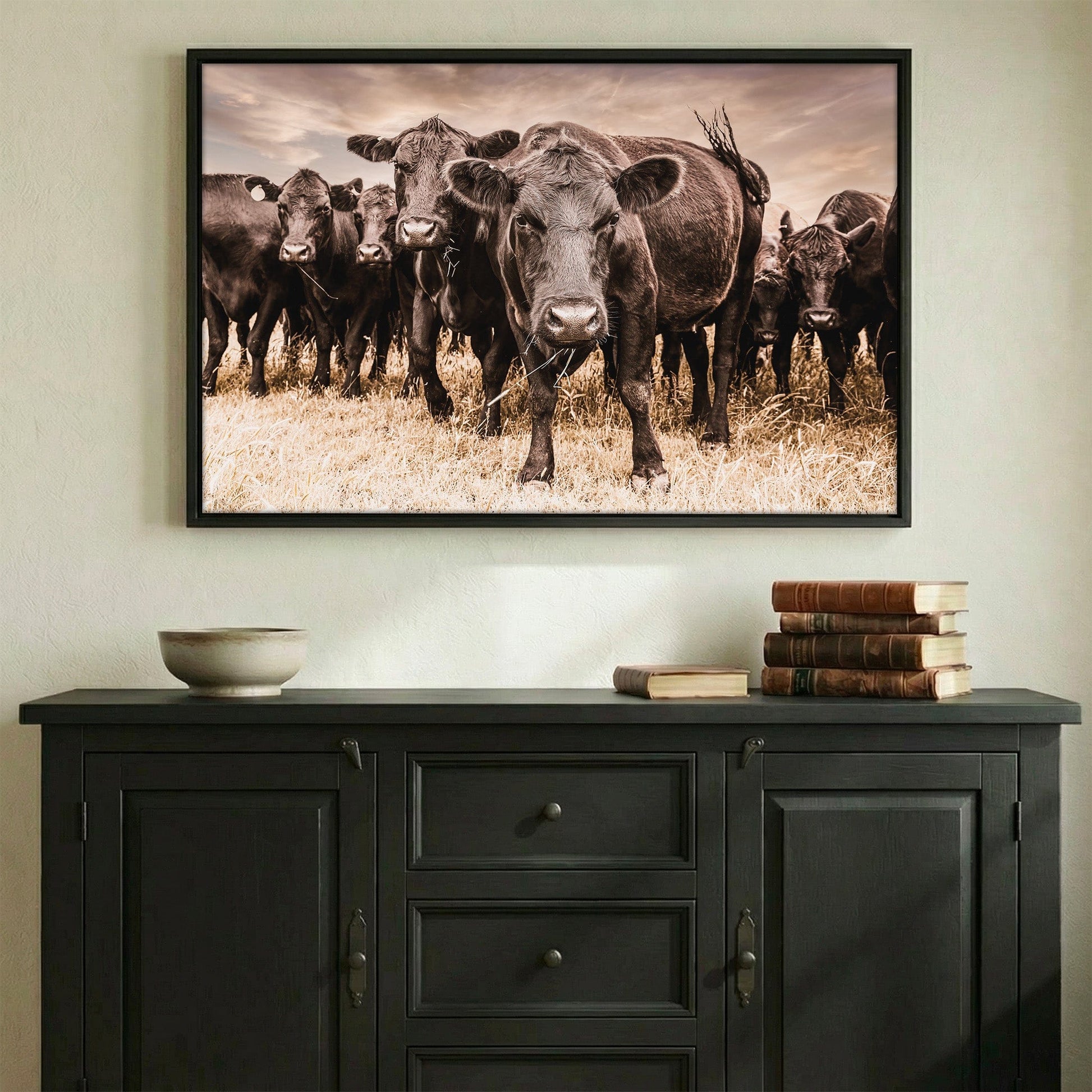 Black Angus Cow Canvas Wall Art Wall Art Teri James Photography