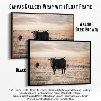 Black Angus Home Decor Canvas-Black Frame / 12 x 18 Inches Wall Art Teri James Photography