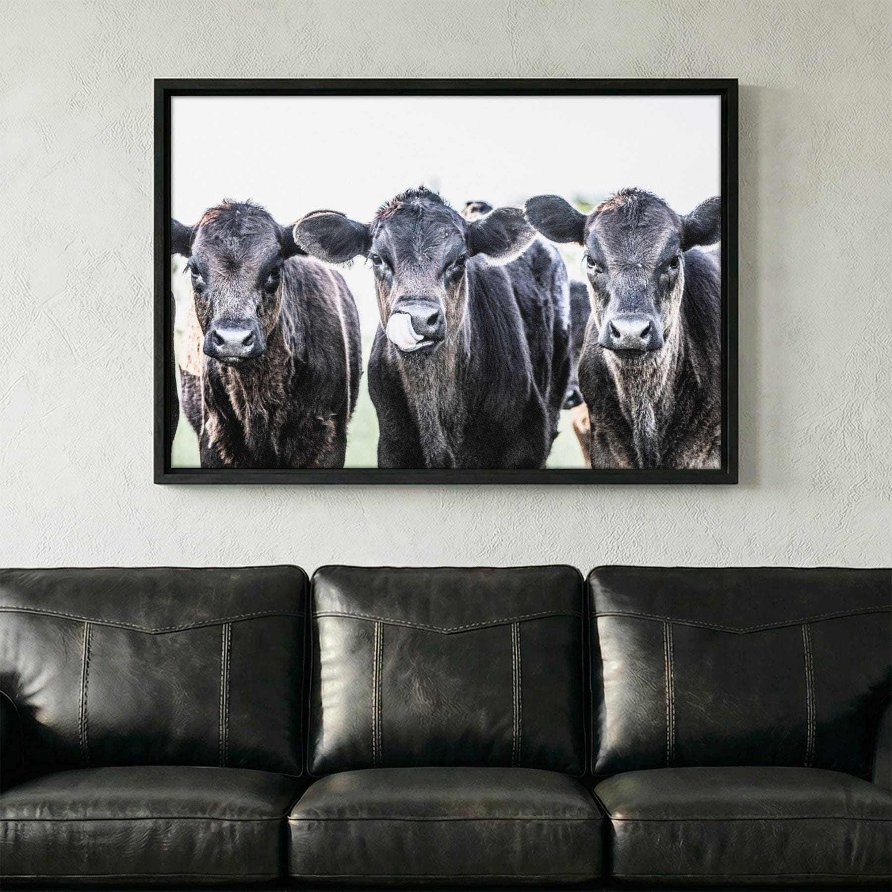 Black Angus Nursery Decor - Western Nursery Art Rustic Baby Room Decor Canvas Print Wall Art Teri James Photography