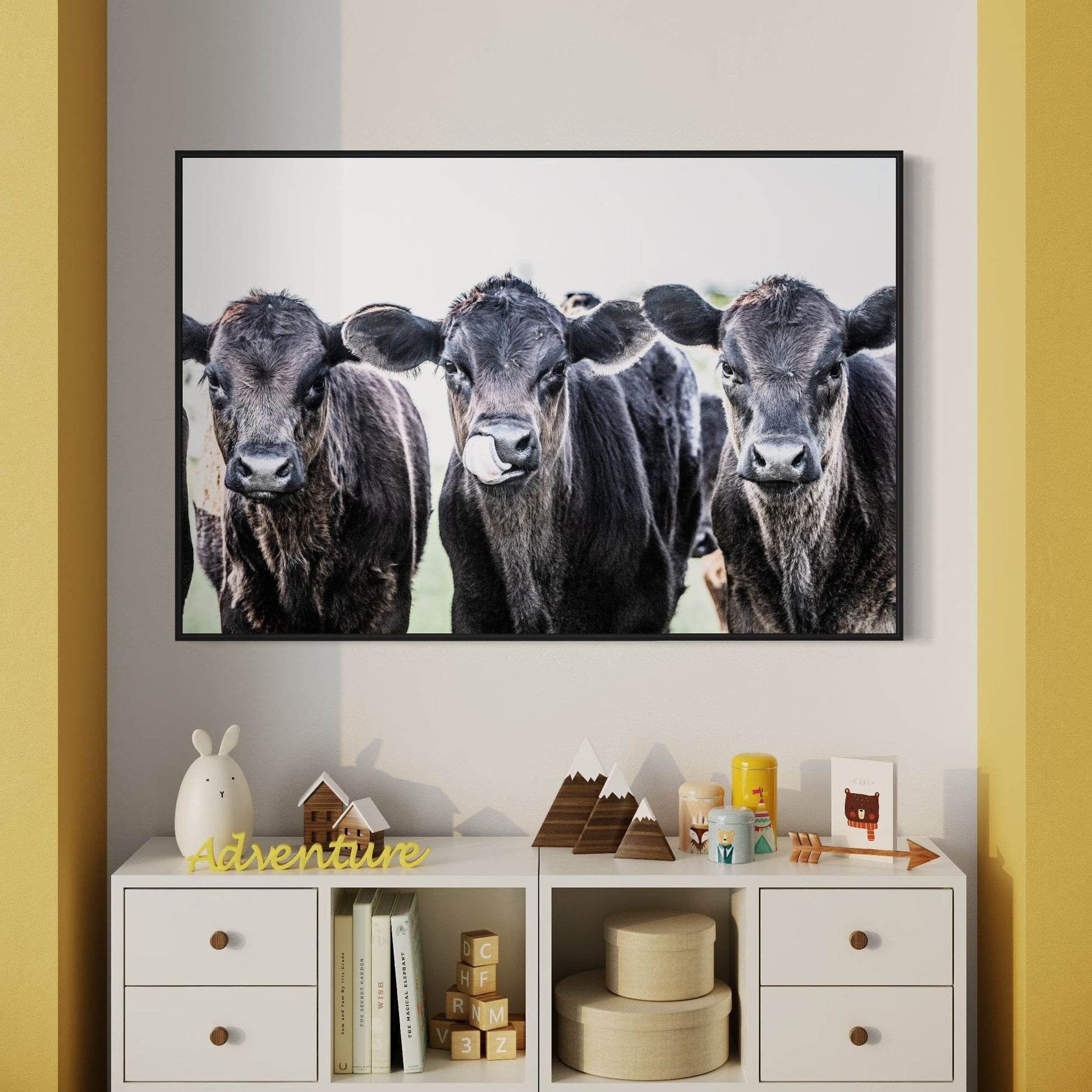 Black Angus Western Nursery Decor Wall Art Teri James Photography