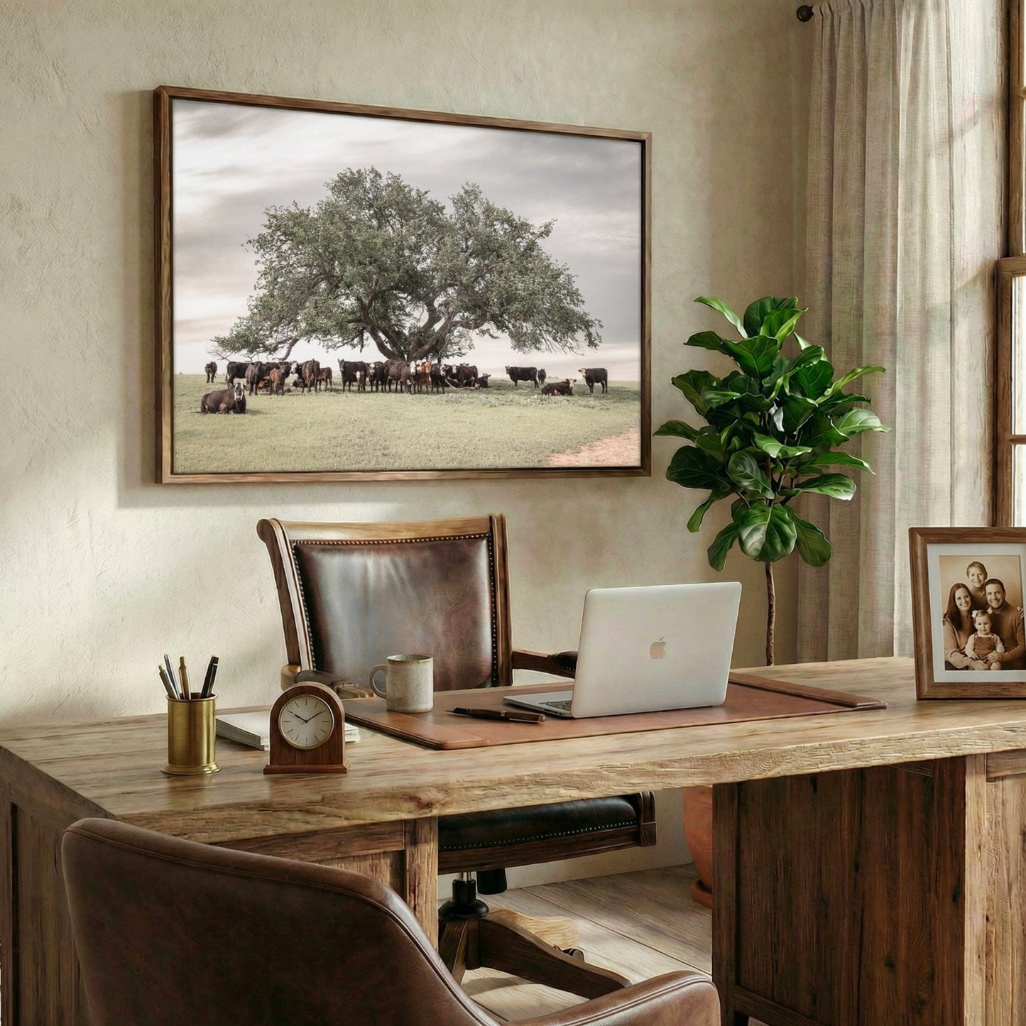 Black Baldy Cow Canvas - Rustic Cattle Canvas - Angus Cow Artwork Wall Art Wall Art Teri James Photography