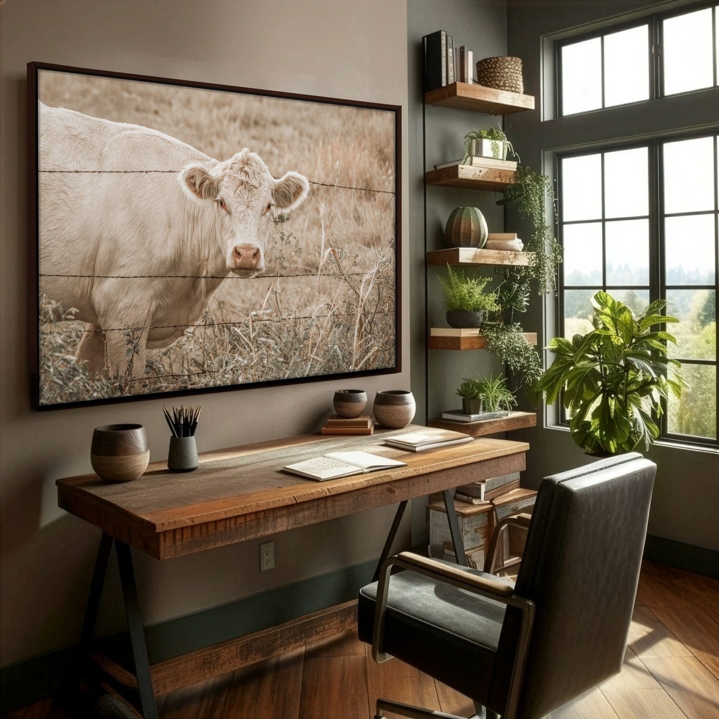 Charolais Cow Canvas Print Wall Art Teri James Photography