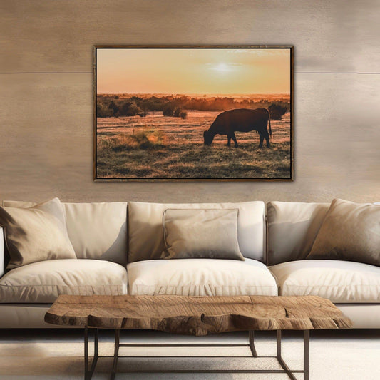 Copy of Angus Cattle and Old Windmill Canvas Wall Art Teri James Photography