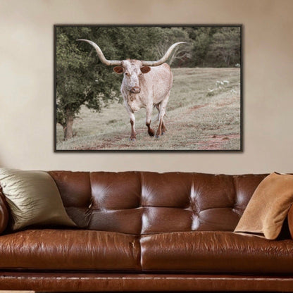 Texas Longhorn Farmhouse Wall Canvas Wall Art Teri James Photography