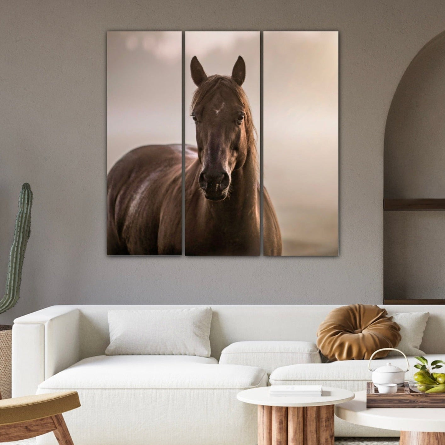 Copy of Horse Art for Large Wall - 3 Piece Canvas Triptych Wall Art Teri James Photography