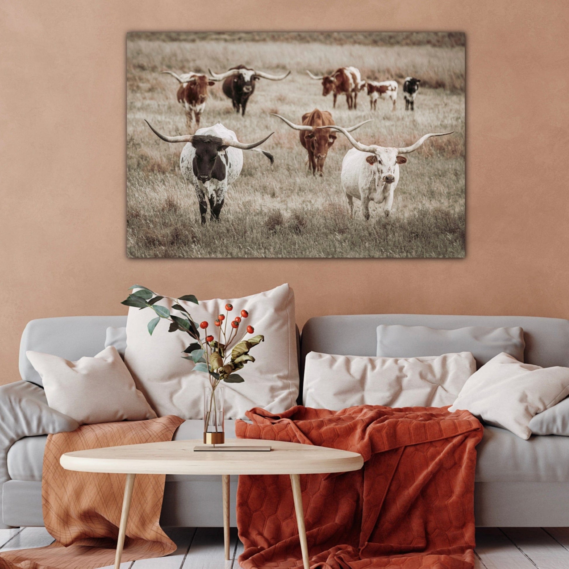 Longhorn Herd Canvas Print Wall Art Teri James Photography