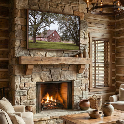 Country Wall Decor - Old Red Barn Wall Art Teri James Photography