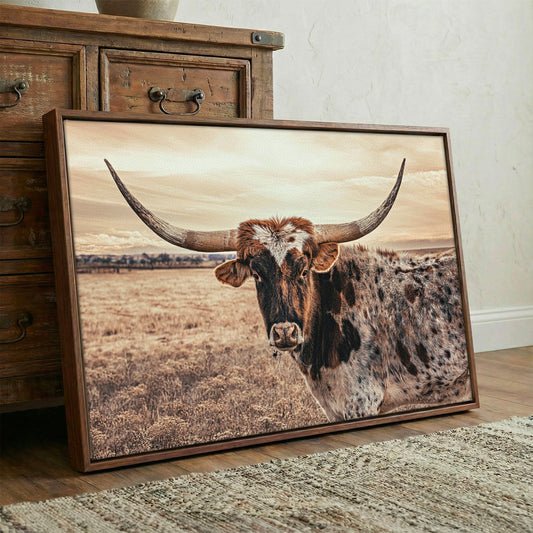 Cow Decor Texas Longhorn Canvas Wall Art Teri James Photography