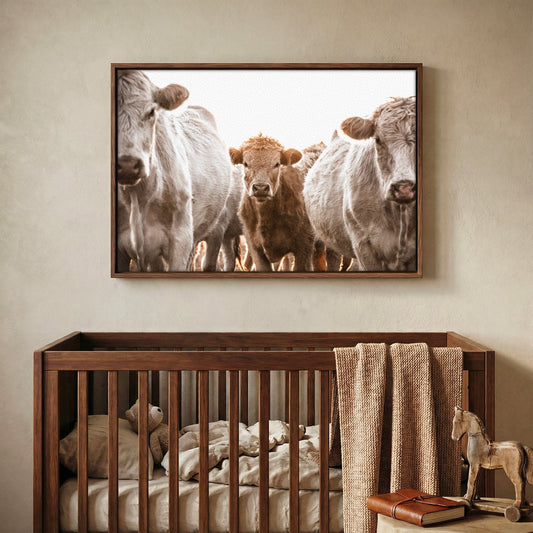 Cow Nursery Wall Art - Charolais Cattle Wall Art Teri James Photography