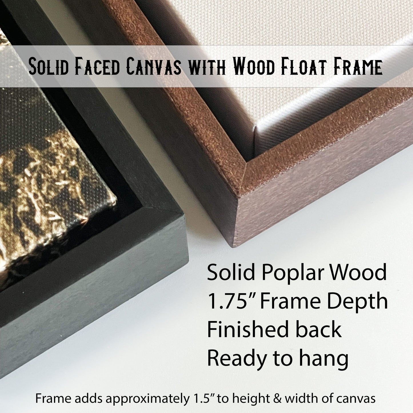 canvas wood float frame info