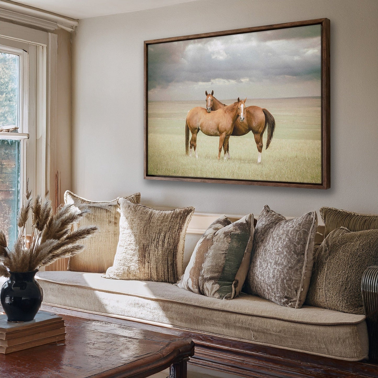 Cowboy Art - Quarter Horses and Stormy Sky Wall Art Teri James Photography