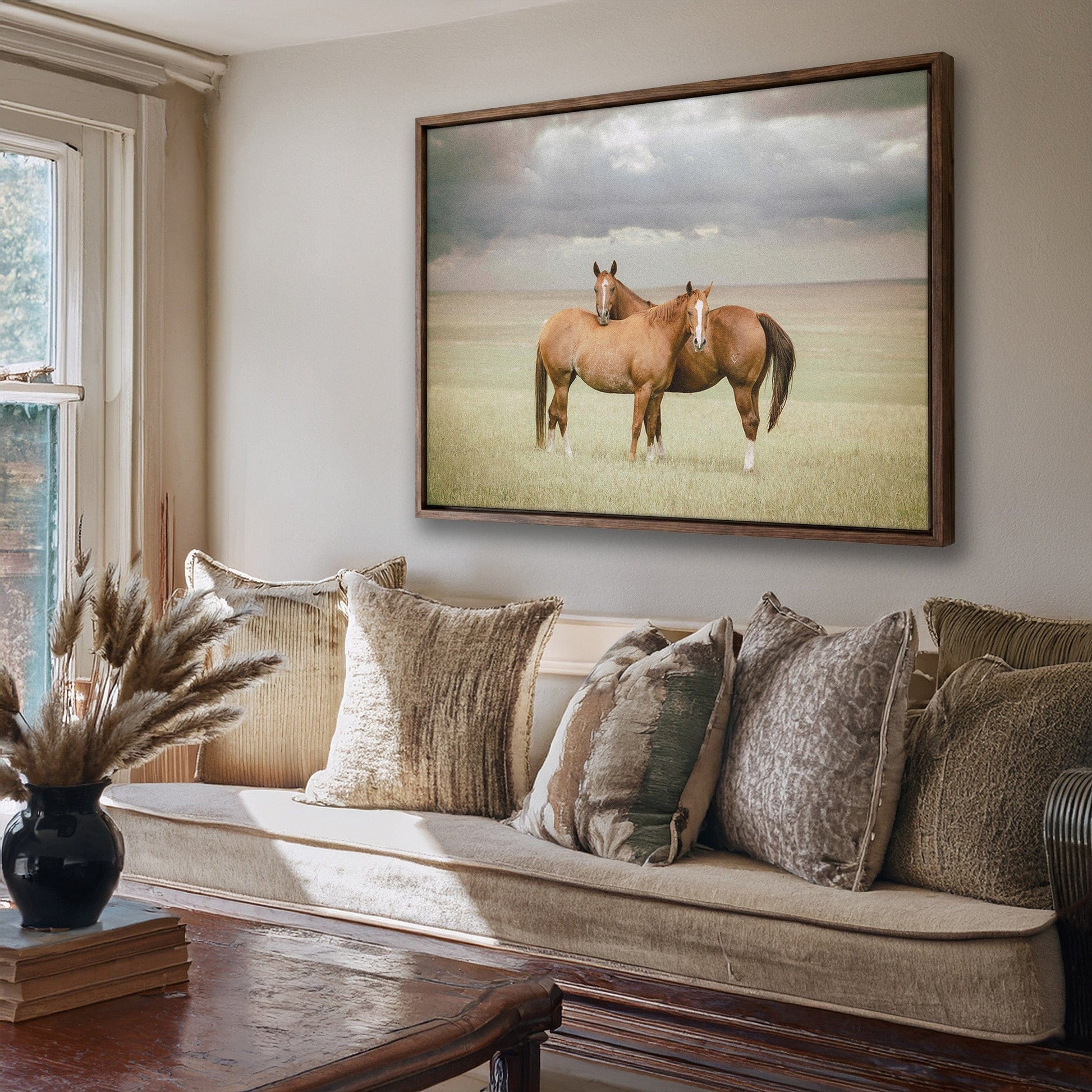 Cowboy Art - Quarter Horses and Stormy Sky Wall Art Teri James Photography