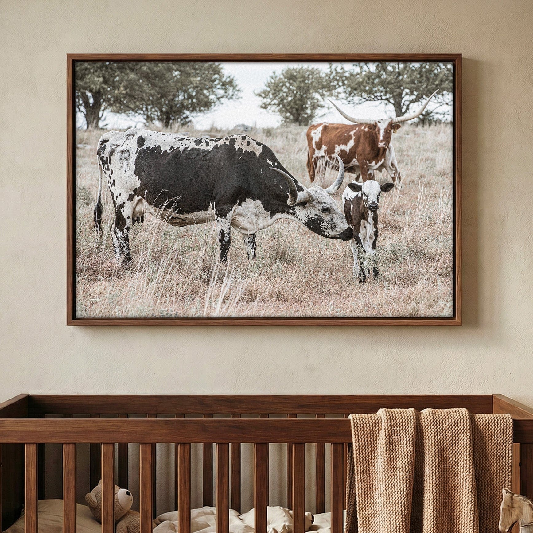 Cowboy Nursery Decor Wall Art - Longhorn Cattle Wall Art Teri James Photography