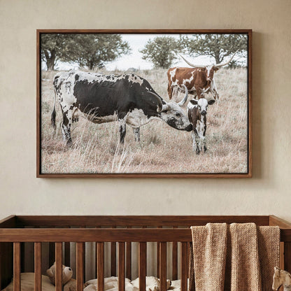 Cowboy Nursery Decor Wall Art - Longhorn Cattle Wall Art Teri James Photography