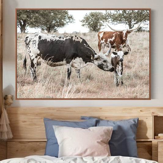 Cowboy Nursery Decor Wall Art - Longhorn Cattle Wall Art Teri James Photography