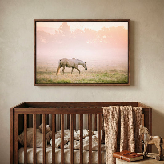 Cowgirl Nursery Decor - Palomino Horse Wall Art Teri James Photography