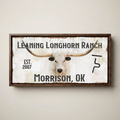 Custom Ranch Sign - Personalized with Cattle Brand