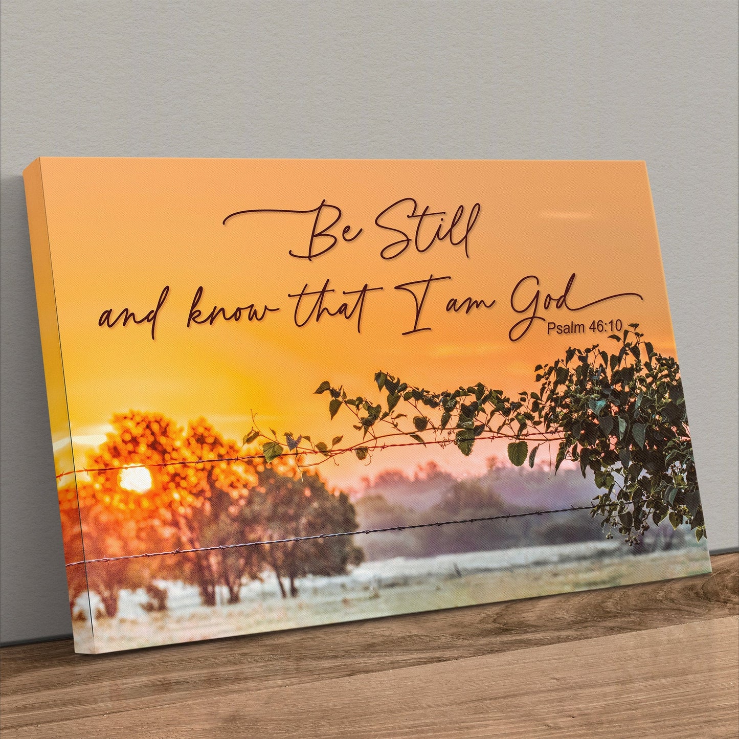 Customizable Scripture Wall Art - Be Still and Know that I am God Canvas-Unframed / 12 x 18 Inches Wall Art Teri James Photography