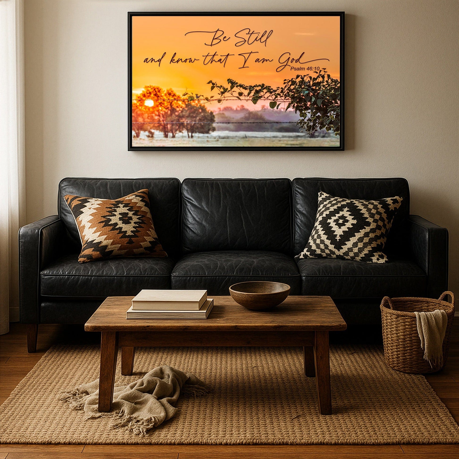 Customizable Scripture Wall Art - Be Still and Know that I am God Wall Art Teri James Photography