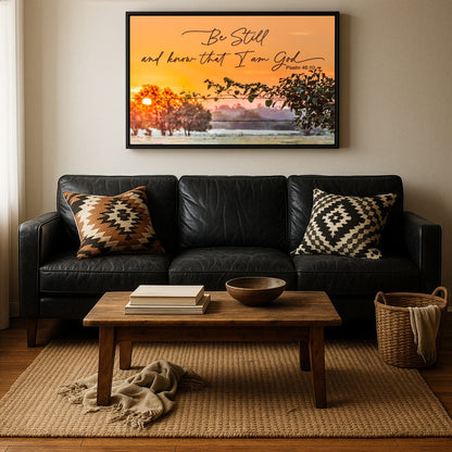 Customizable Scripture Wall Art - Be Still and Know that I am God Wall Art Teri James Photography