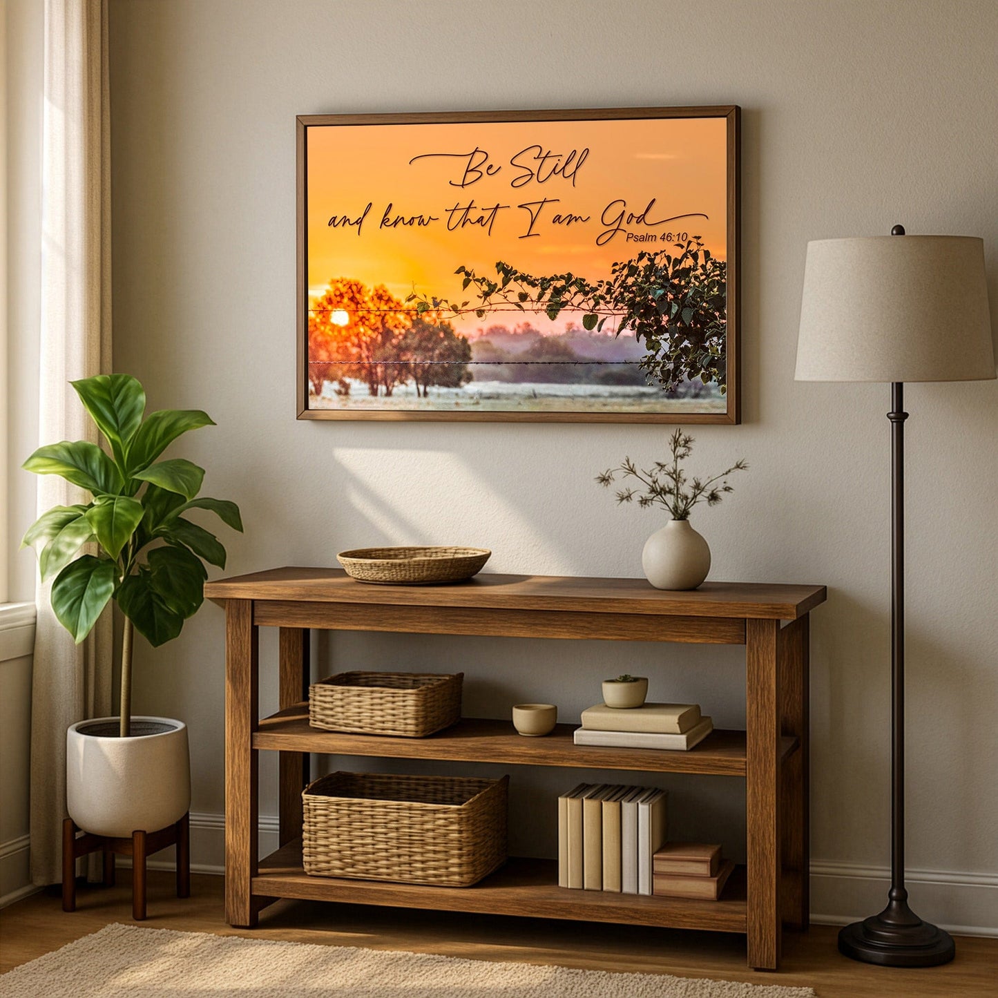 Customizable Scripture Wall Art - Be Still and Know that I am God Wall Art Teri James Photography