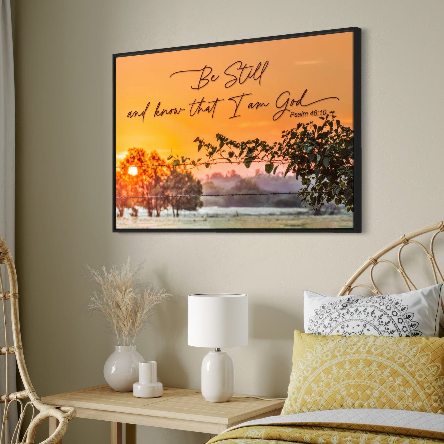 Customizable Scripture Wall Art - Be Still and Know that I am God Wall Art Teri James Photography