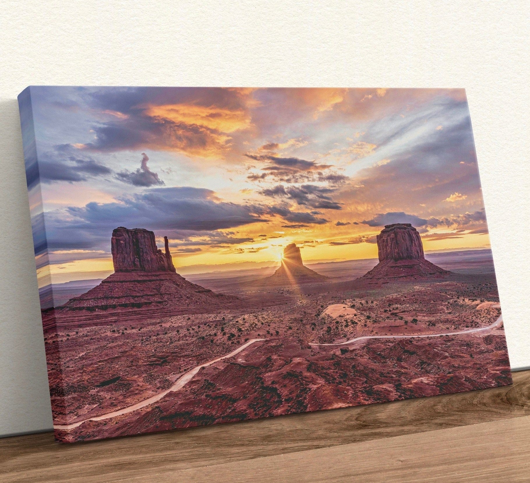 Desert Canvas Art Print, Monument Valley Canvas-Unframed / 12 x 18 Inches Wall Art Teri James Photography