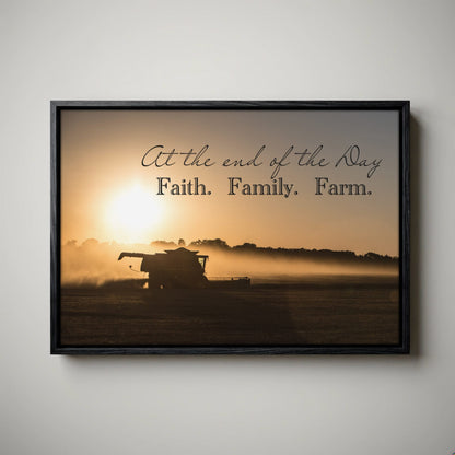 Faith Family Farm Wall Art - Farm Quote Home Decor